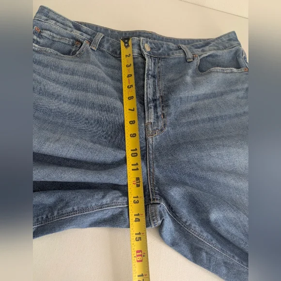 American Eagle Women's Stretch Super High-Waisted Baggy Wide-Leg Jean Size 14 R - Picture 13 of 14